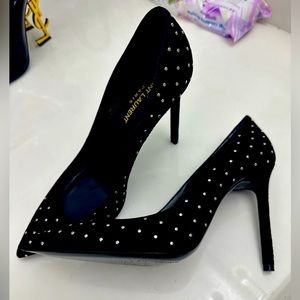 Saint Laurent Black Velvet Anja 105 Crystal. I Wore it once